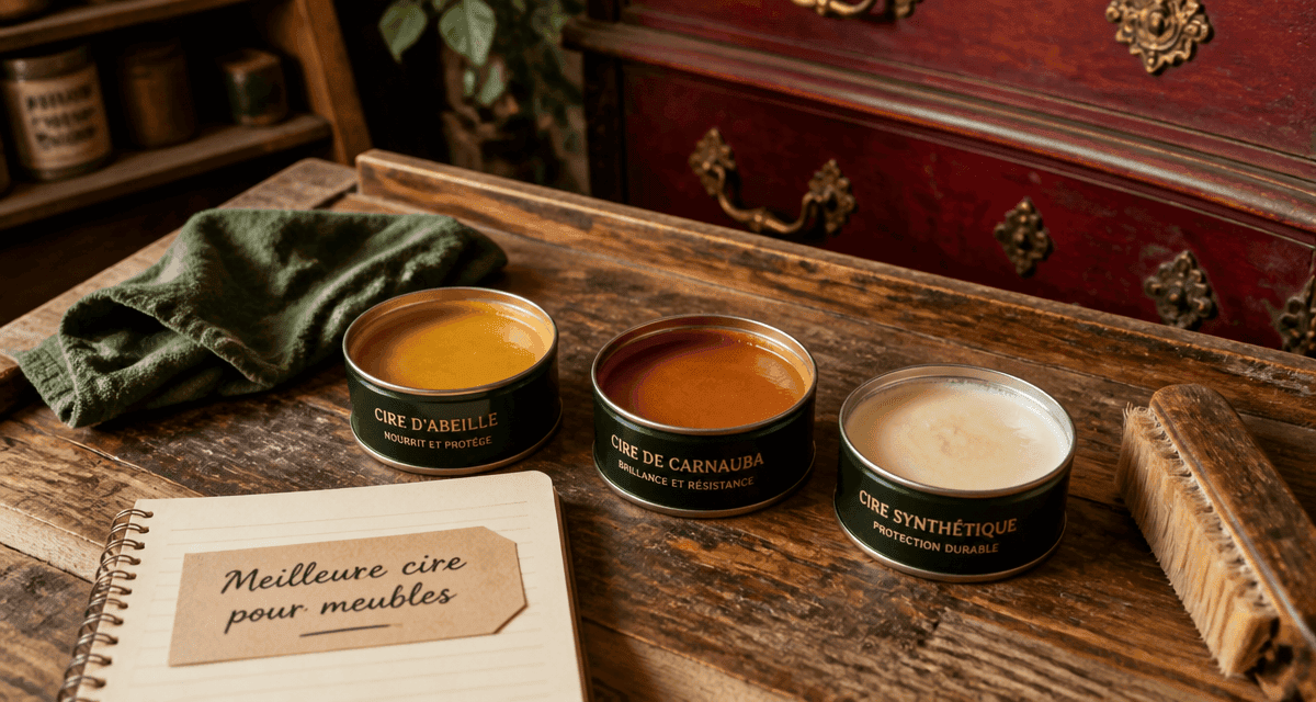 Meilleure cire pour meubles sur plateau bois avec cire d’abeille carnauba synthétique