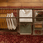 penderie simple vue du dessus sur parquet