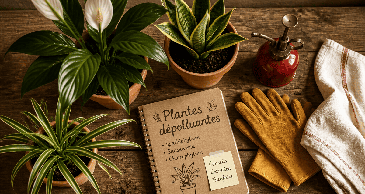 plantes d'interieur depolluante en pots