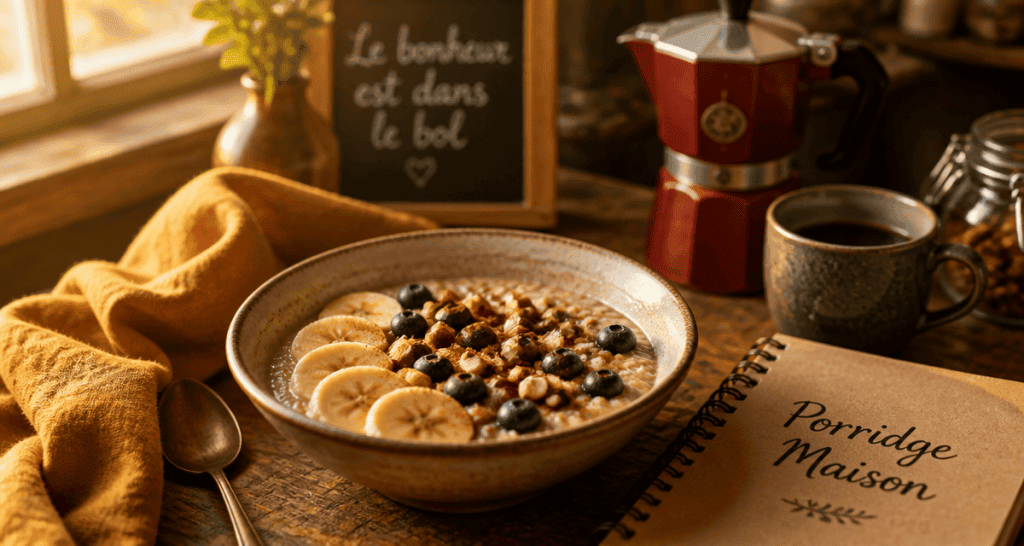 recette de porridge bol gourmand petit-déjeuner