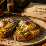 Recettes toast avocat sur pain grillé avec œuf poché