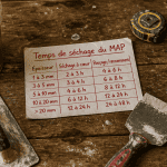 temps sechage map outils chantier