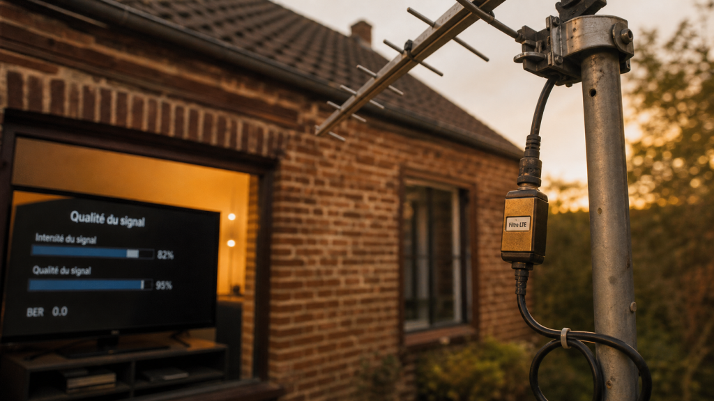 Antenne rateau UHF TNT 4K : réception sans mosaïques