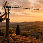 antenne tv extérieure reception difficile installée sur toit