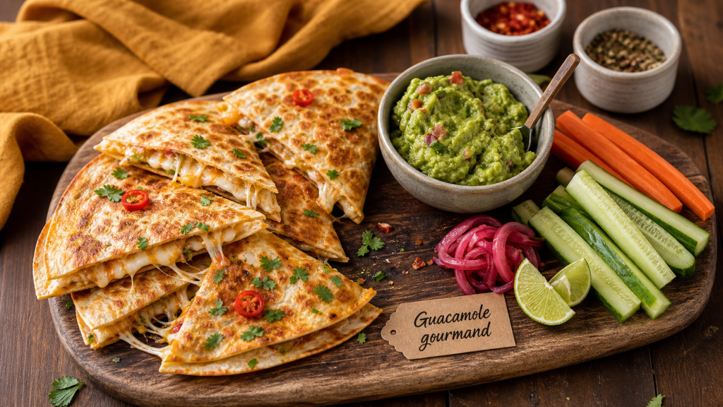 Avec quoi manger le guacamole : quesadillas, légumes et guacamole