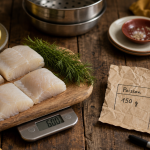 Combien de gramme de poisson par personne : portion 150 g de cabillaud
