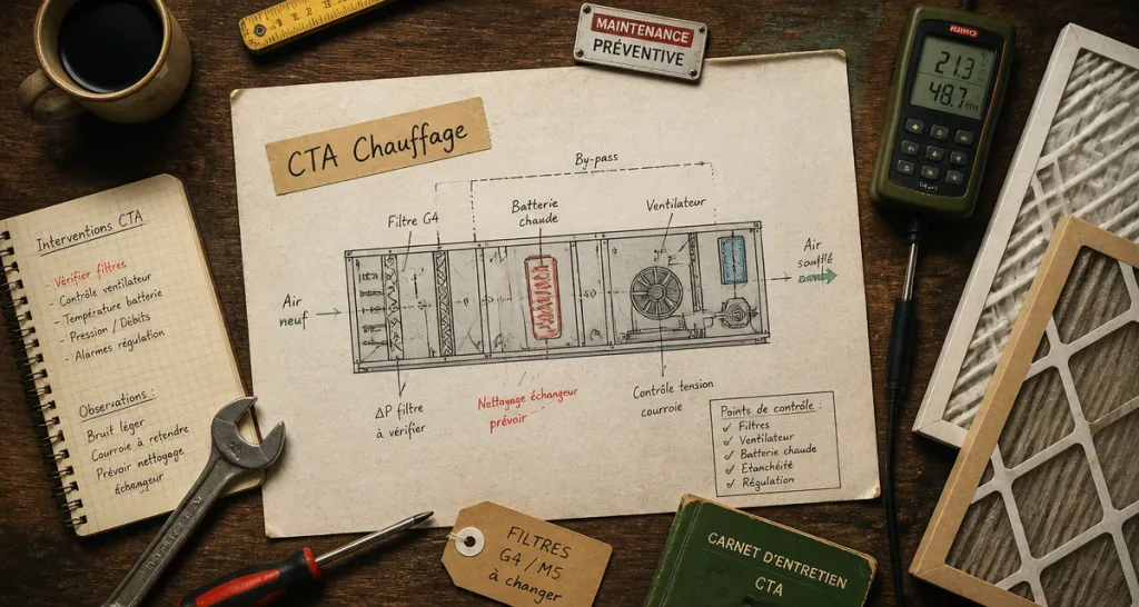 cta chauffage schéma et outils maintenance