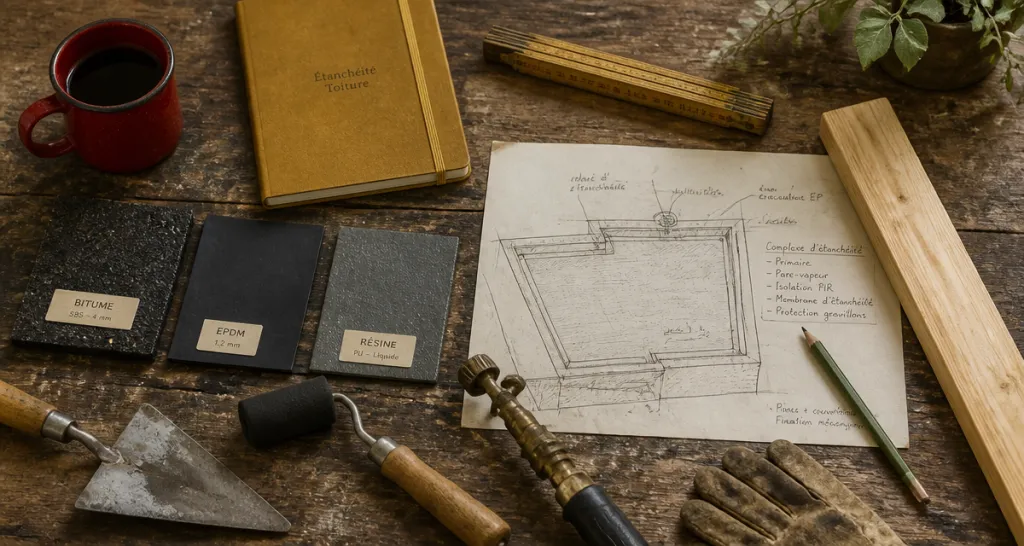 Matériaux et outils pour étanchéité des toitures