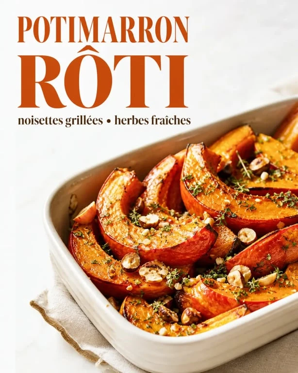 Potimarron rôti au four, recette simple et savoureuse
