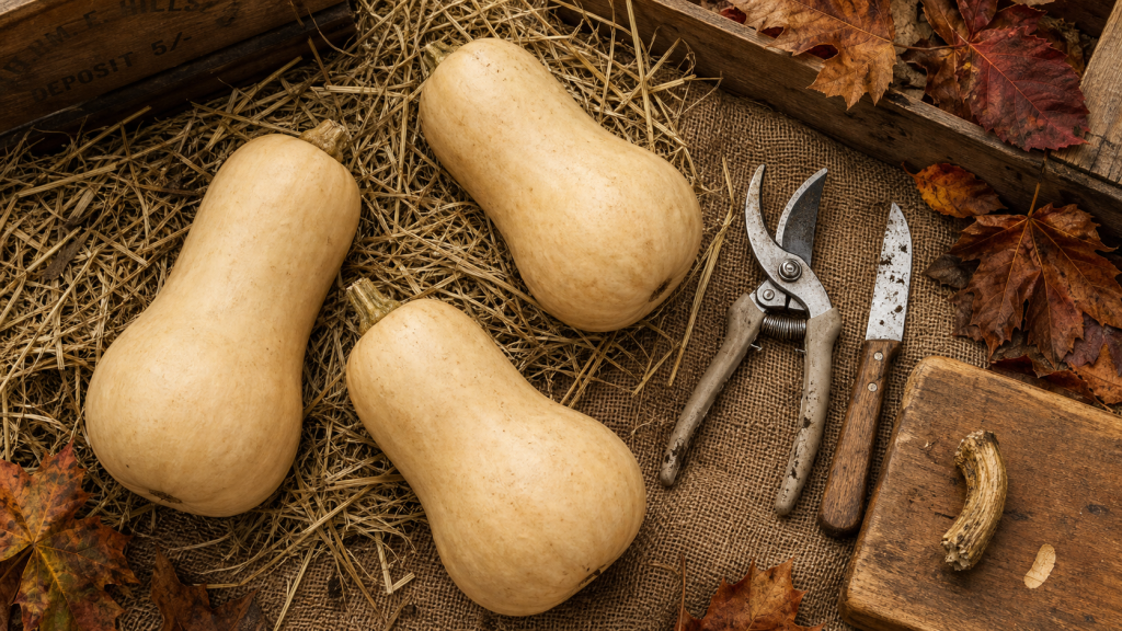 Quand cueillir les butternut : courges matures et conservation
