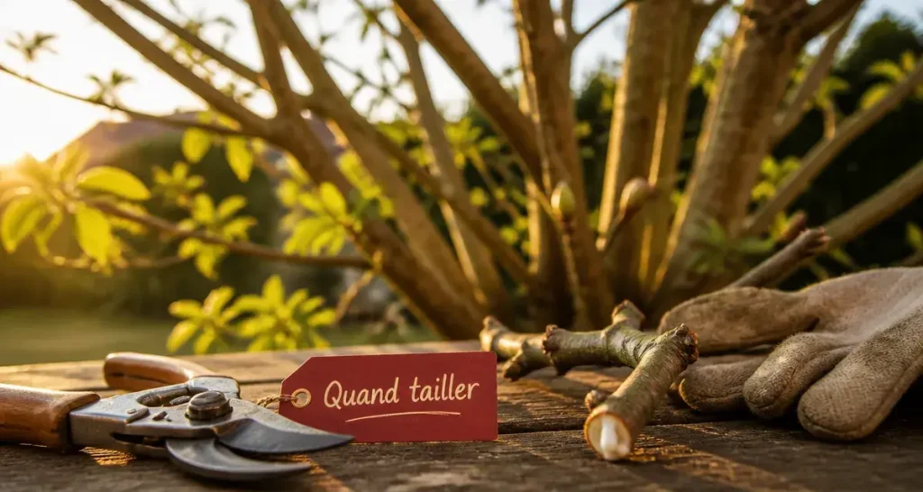 Quand tailler un figuier : sécateur et branche taillée pour une meilleure récolte