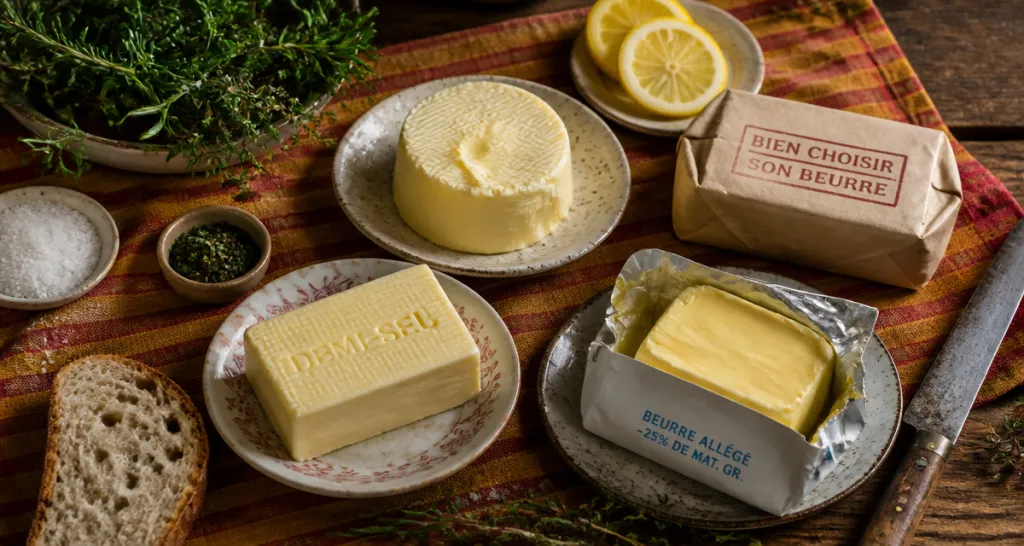 quel beurre bon pour la sante sur table rustique