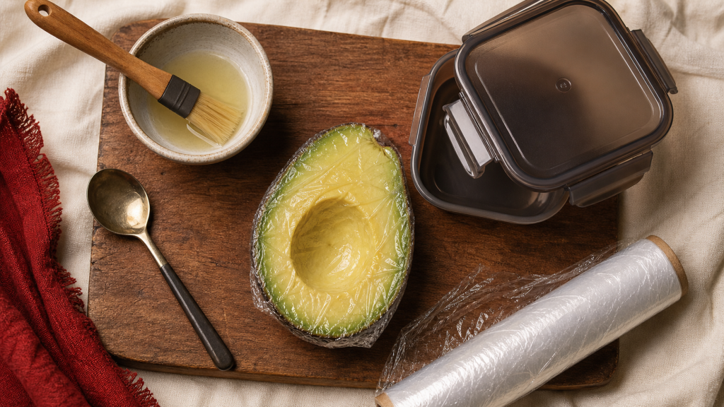 Conserver avocat ouvert : demi-avocat citron, huile ou oignon
