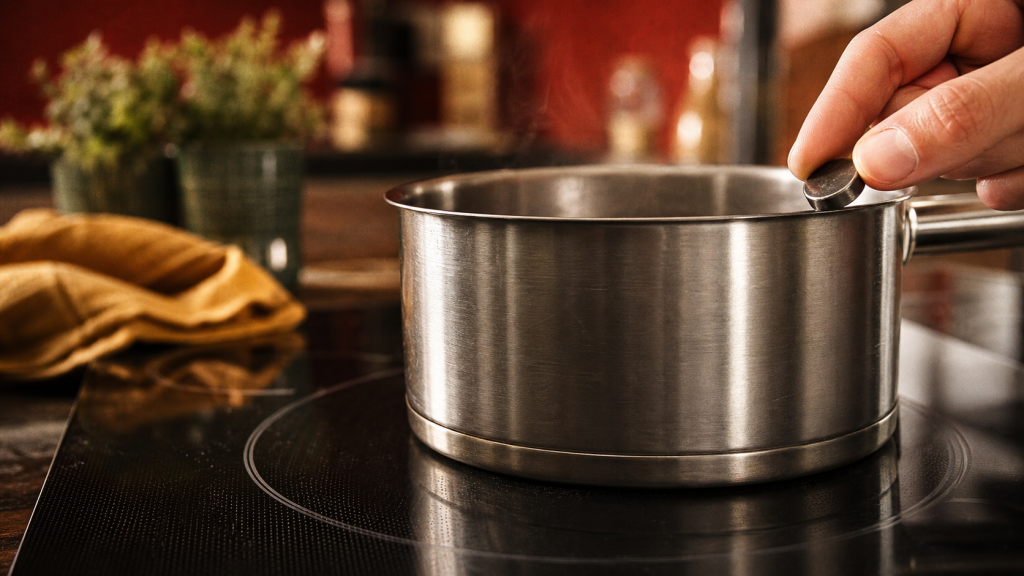 Fonctionnement plaque induction : casserole compatible 25 kHz sur plaque