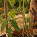 gourmande tomate : gourmand pincé avec sécateur