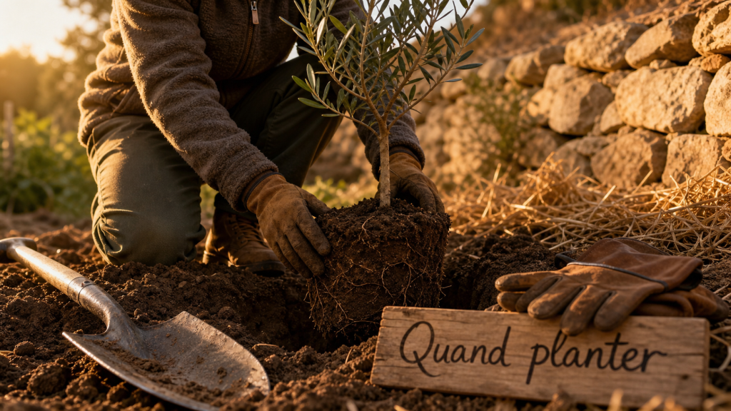 Quand planter olivier : gel et reprise par région