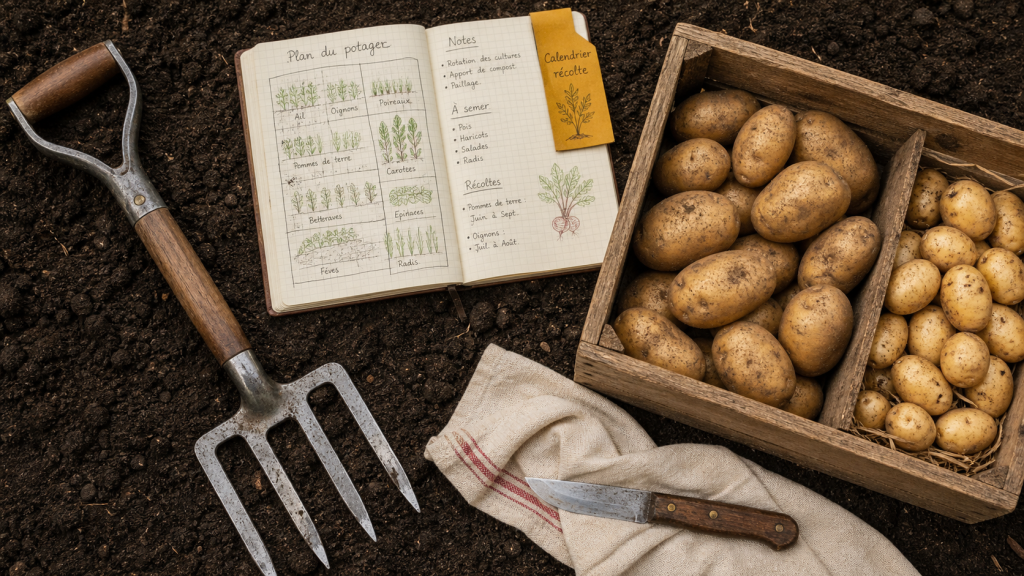 Quand recolter les pomme de terre : feuillage et météo