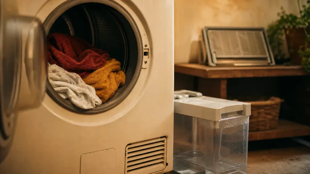 Seche linge condensation c'est quoi : sèche-linge à condensation, bac de récupération