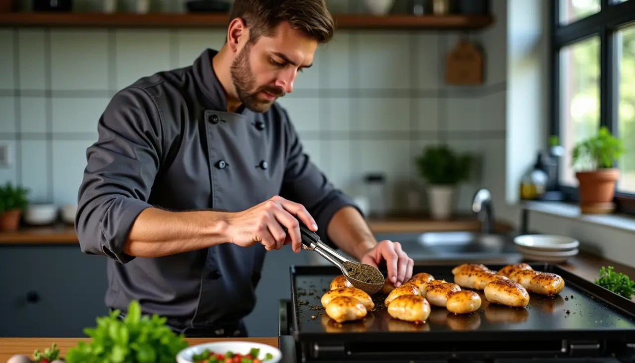Illustration : enfin, n'hésitez pas à expérimenter avec les marinades — réussir la cuisson haute précision sur une plancha électrique en fonte émaillée