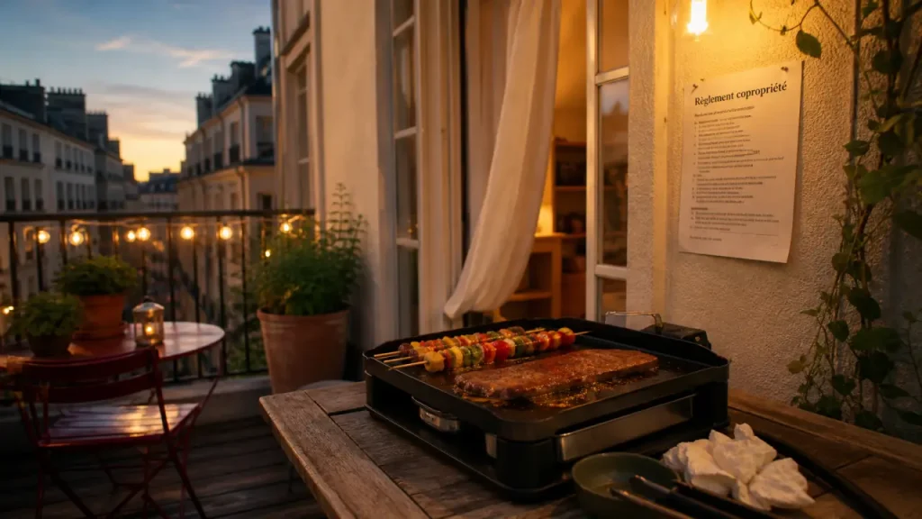 Barbecue sur balcon : ce que la copropriété, la mairie et le choix de l’appareil changent vraiment