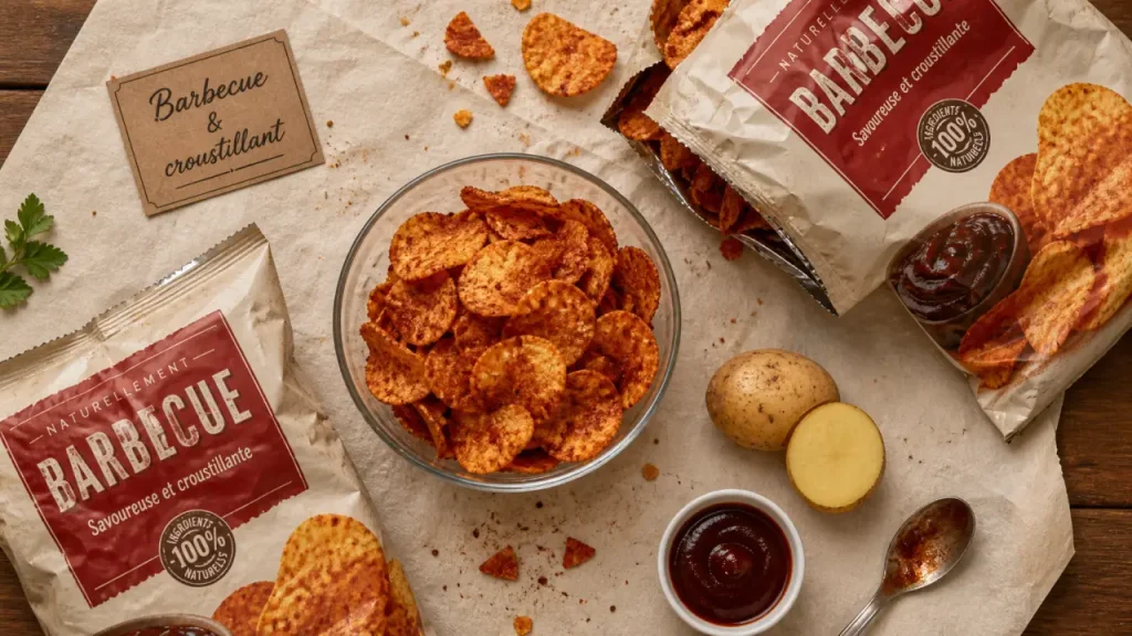 Chips barbecue : goût fumé-sucré, formats 45g ou 250g et points à vérifier