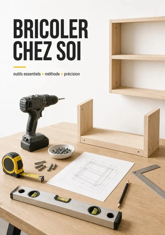 CACE maison bricolage : illustration éditoriale d’outils et de petits projets DIY à la maison