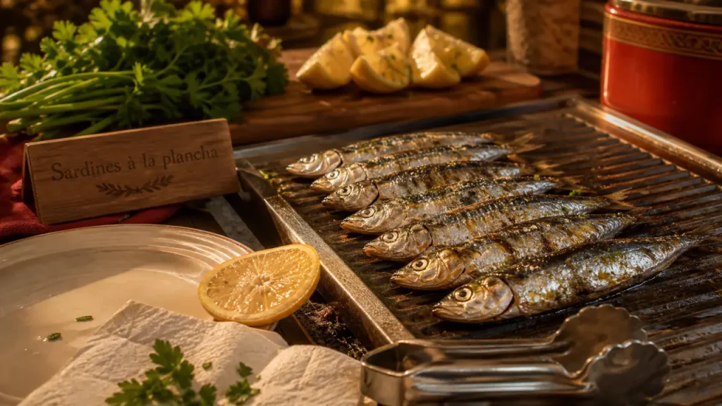 Sardines à la plancha : 1 heure de marinade citron-ail et 3 minutes par face pour une cuisson réussie