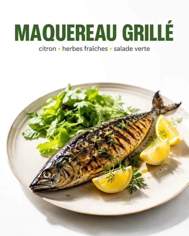 Recette maquereau barbecue : maquereau grillé au citron et aux herbes fraîches
