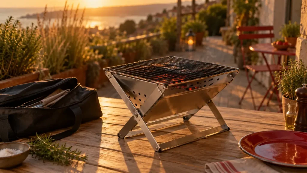 Barbecue pliable : un format compact pour griller partout, de la plage à la terrasse