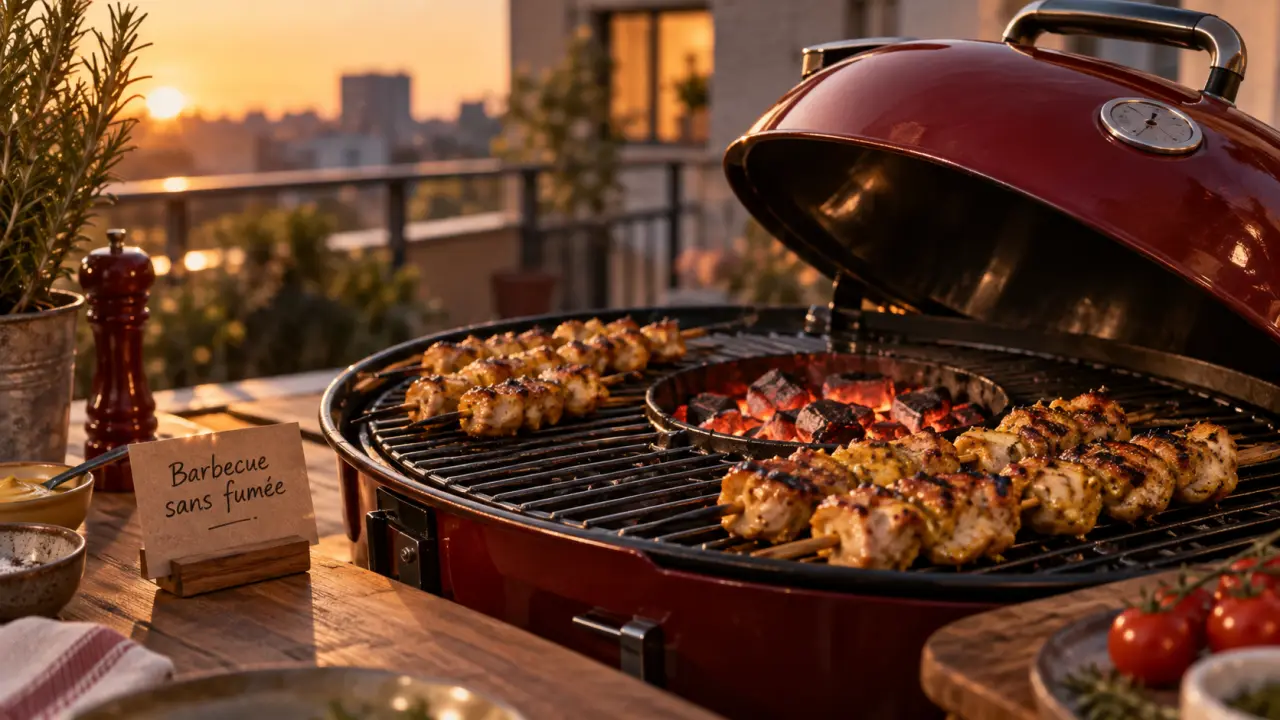 Barbecue sans fumée : charbon filtré sans gêner les voisins